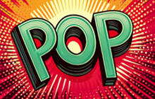 Pop art image with the word POP