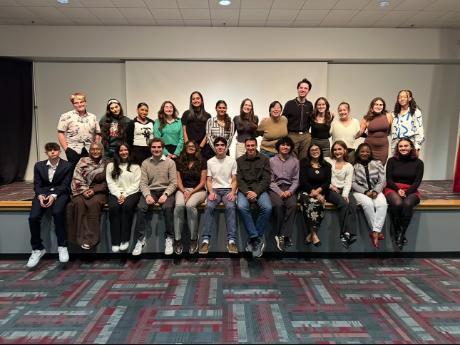 Group of students posing for photo