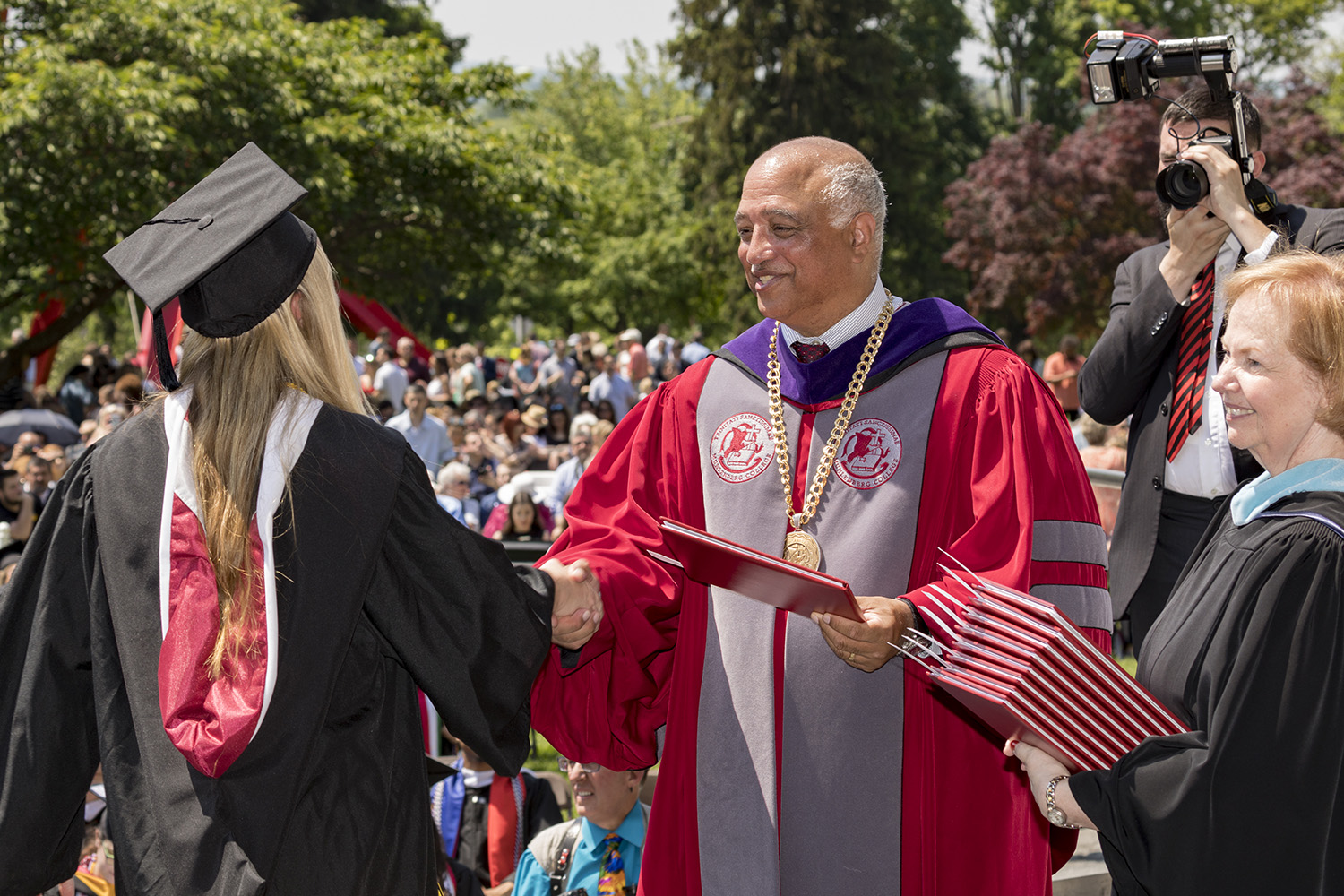 2019 Commencement - John Williams and graduate