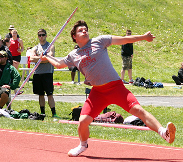 all american bauer throwing javelin